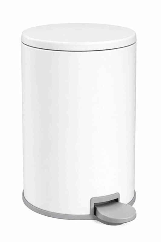 Cigo 3 LT Banyo Mutfak Ofis Çelik Çöp Kovası - Mat Beyaz - 5