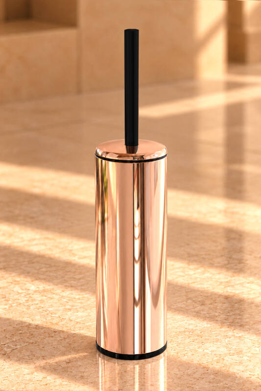 Cigo Çelik Tuvalet Fırçası - Rose Gold & İç Kısım Siyah - 1