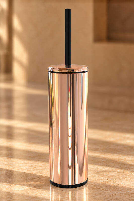 Cigo Çelik Tuvalet Fırçası - Rose Gold & İç Kısım Siyah - 2