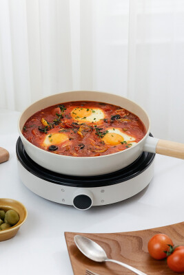 Fika Seramik Kaplama Tava 26 CM - Bej - 1