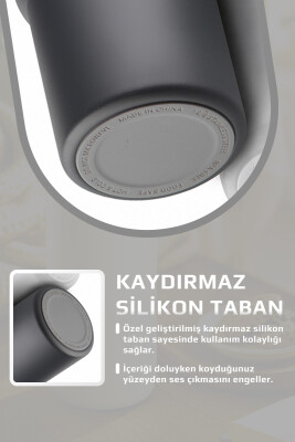 Fika Lumi Patentli Döner Kulplu Sızdırmaz Çelik Termos 1200 ML - Antrasit - 7