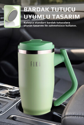 Fika Lumi Patentli Döner Kulplu Sızdırmaz Çelik Termos 1200 ML - Mint Yeşili - Neoflam (1)
