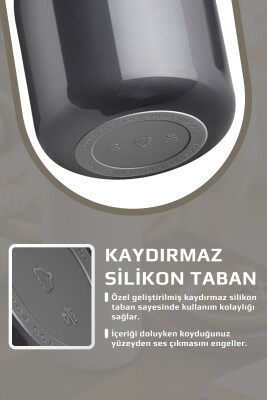 Fika Paeta Çift Katmanlı Sızdırmaz Kapaklı Çelik Orta Boy Sürahi Termos 1300 ML - Antrasit - 8