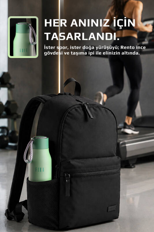 Fika Rento Sızdırmaz Vidalı Kapaklı Geniş Ağızlıklı Kolay Taşınabilir Çelik Termos 600 ML - Mint Yeşili - 4
