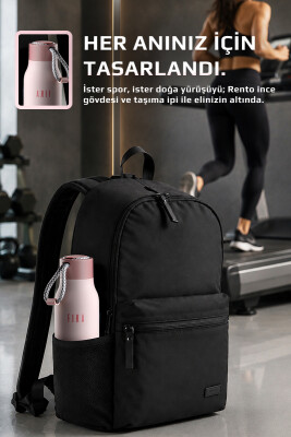 Fika Rento Sızdırmaz Vidalı Kapaklı Geniş Ağızlıklı Kolay Taşınabilir Çelik Termos 600 ML - Pembe - 4