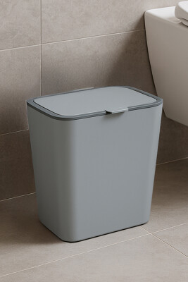 Flip 6 LT Banyo Mutfak Tezgah Üstü Çöp kovası - Gri - 4