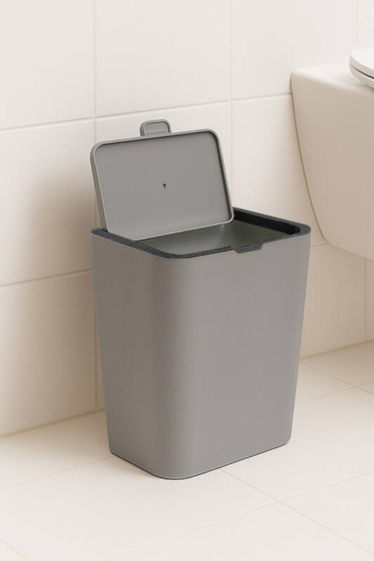 Flip 6 LT Banyo Mutfak Tezgah Üstü Çöp kovası - Gri - 5