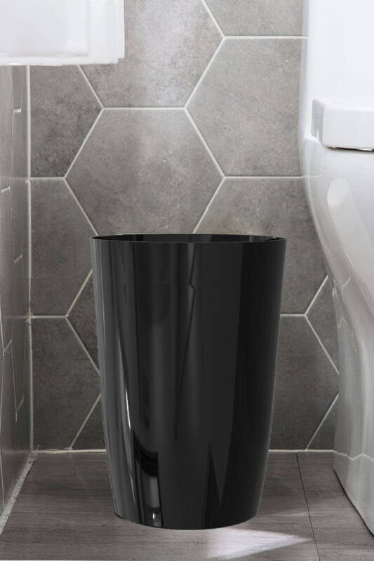 Kapaksız Kova 3'lü Set Banyo Mutfak Ofis - Siyah - 2