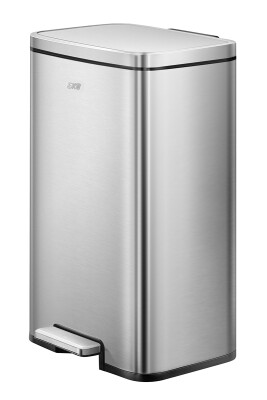 Madison 20LT + 25LT (45LT) Çift Hazneli Yumuşak Kapanan Banyo Mutfak Ofis Çelik Çöp Kovası - Eko