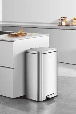 Madison 20LT + 25LT (45LT) Çift Hazneli Yumuşak Kapanan Banyo Mutfak Ofis Çelik Çöp Kovası - Eko (1)