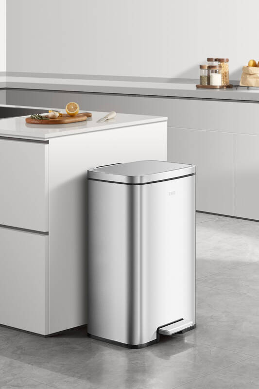 Madison 20LT + 25LT (45LT) Çift Hazneli Yumuşak Kapanan Banyo Mutfak Ofis Çelik Çöp Kovası - 2