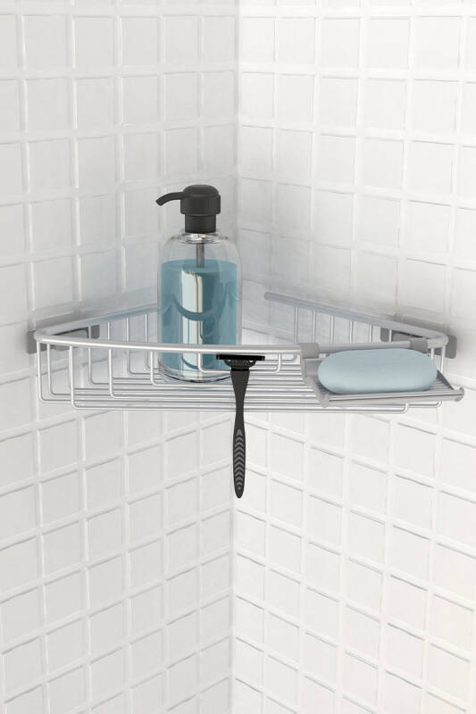 Paloma Paslanmaz Alüminyum Banyo Rafı Tekli - Mat Eloksal - 1