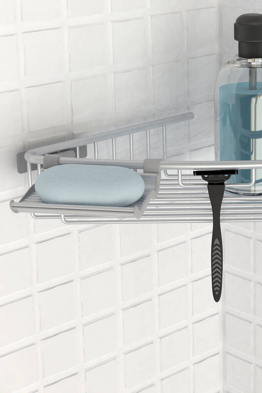 Paloma Paslanmaz Alüminyum Banyo Rafı Tekli - Mat Eloksal - 2