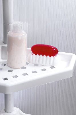 4 Raflı Banyo Köşe Rafı - Beyaz (Montaj Gerektirmez.) - 5