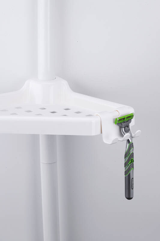 4 Raflı Banyo Köşe Rafı - Beyaz (Montaj Gerektirmez.) - 6