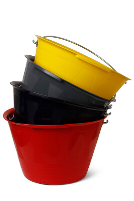 Banyo Mutfak Bahçe Çok Amaçlı Saplı Kova - Yeşil - 5