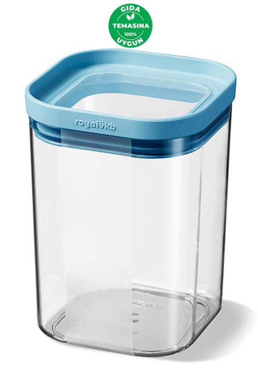 Seoul Gıda Temasına Uygun Kuru Gıda Saklama Kabı 1200 ML - 11 x 11 x 16 CM - 1